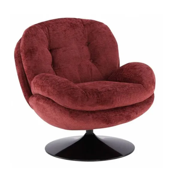 Fauteuils & Repose-Pieds^Sélectionné par Fleux Fauteuil Memento En Velours - 81 X 86 X 83 Cm - Bordeaux