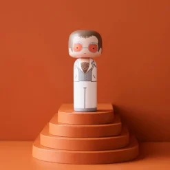 Sculptures & Figurines^Lucie Kaas Figurine En Bois Kokeshi Sketch.Inc Elton Blanc - 14.5 Cm