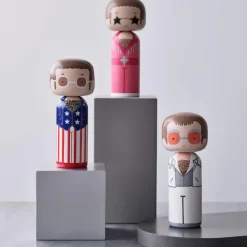 Sculptures & Figurines^Lucie Kaas Figurine En Bois Kokeshi Sketch.Inc Elton Blanc - 14.5 Cm