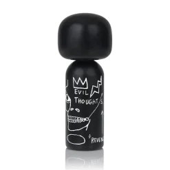 Sculptures & Figurines^Lucie Kaas Figurine En Bois Kokeshi Sketch.Inc Jean-Michel Basquiat Evil Thoughts - 14.5 Cm Noir