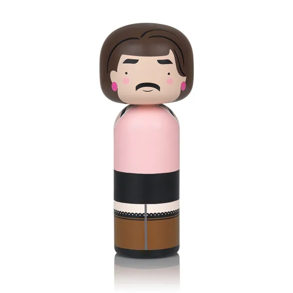 Sculptures & Figurines^Lucie Kaas Figurine En Bois Kokeshi Sketch.Inc Freddie - I Want To Break Free - 14.5 Cm