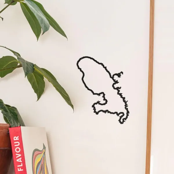 Art Mural^The Line Frise Decorative Martinique - Noir - 50 Cm
