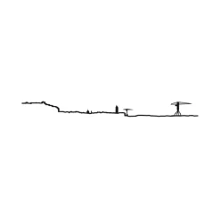 Art Mural^The Line Frise Decorative Nantes Mini - Noir - 19 Cm