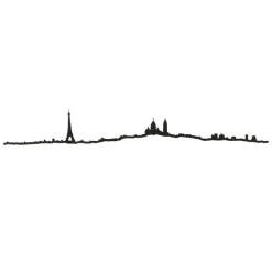 Art Mural^The Line Frise Decorative Paris Xl - Noir