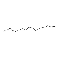 Art Mural^The Line Frise Decorative Val D'Isere - Noir - 50 Cm