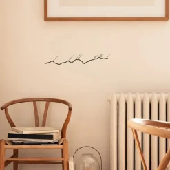 Art Mural^The Line Frise Decorative Val D'Isere - Noir - 50 Cm