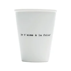 Carafes & Verres^Helen B Gobelet "Je T'Aime A La Folie" En Porcelaine