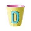 Tasses & Mugs^Rice Gobelet Lettre D En Melamine - Jaune