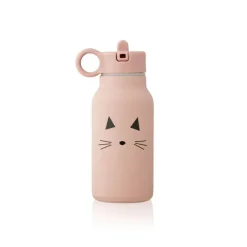 Vaisselle Enfant^Liewood Gourde Falk En Acier Inoxydable 250 Ml - Chat Rose