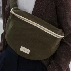 Sacs & Cabas^Rive Droite Paris Grande Banane Custine En Coton Recycle - Kaki