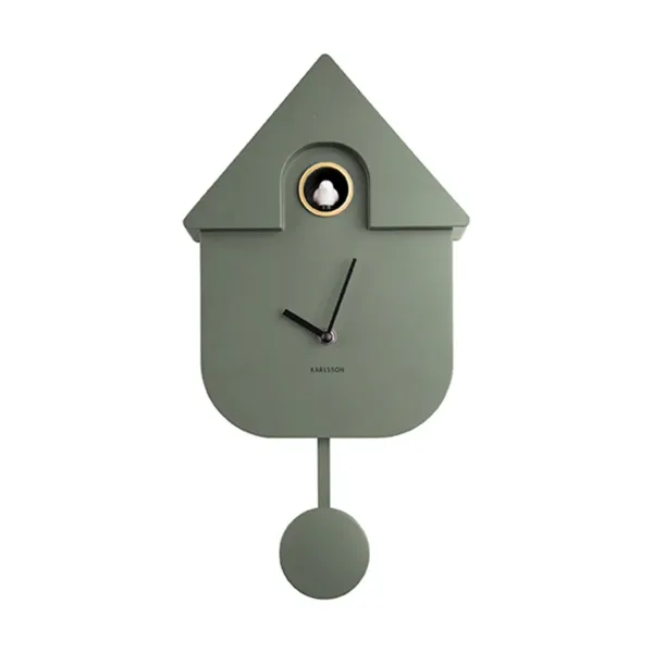 Horloges^Sélectionné par Fleux Horloge Modern Cuckoo En Metal L 21.5 X H 41 Cm - Vert Kaki