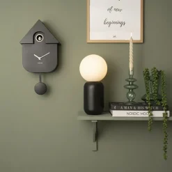 Horloges^Sélectionné par Fleux Horloge Modern Cuckoo En Metal L 21.5 X H 41 Cm - Noir