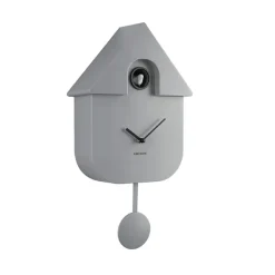 Horloges^Sélectionné par Fleux Horloge Modern Cuckoo En Metal L 21.5 X H 41 Cm - Gris