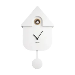Horloges^Sélectionné par Fleux Horloge Modern Cuckoo En Metal L 21.5 X H 41 Cm - Blanc