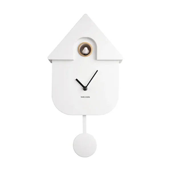 Horloges^Sélectionné par Fleux Horloge Modern Cuckoo En Metal L 21.5 X H 41 Cm - Blanc