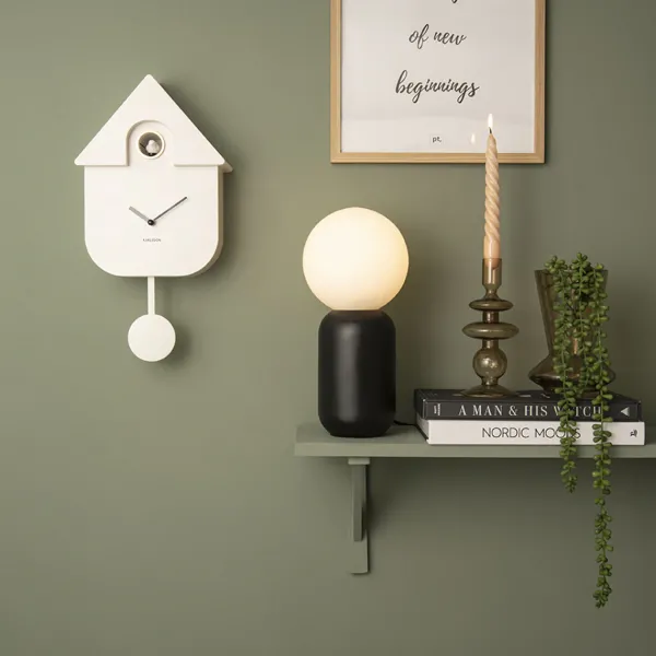 Horloges^Sélectionné par Fleux Horloge Modern Cuckoo En Metal L 21.5 X H 41 Cm - Blanc