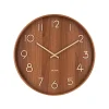 Horloges^Sélectionné par Fleux Horloge Murale Pure En Bois De Tilleul - O 40 Cm - Dark