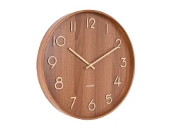 Horloges^Sélectionné par Fleux Horloge Murale Pure En Bois De Tilleul - O 40 Cm - Dark