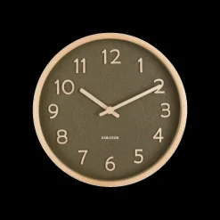Horloges^Sélectionné par Fleux Horloge Murale Pure Wood Grain S - Vert