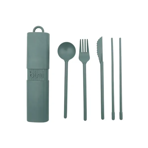 Assiettes & Couverts^Sélectionné par Fleux Kit De Couverts Reutilisables Et Nomades En Matiere Biosourcee Jaune