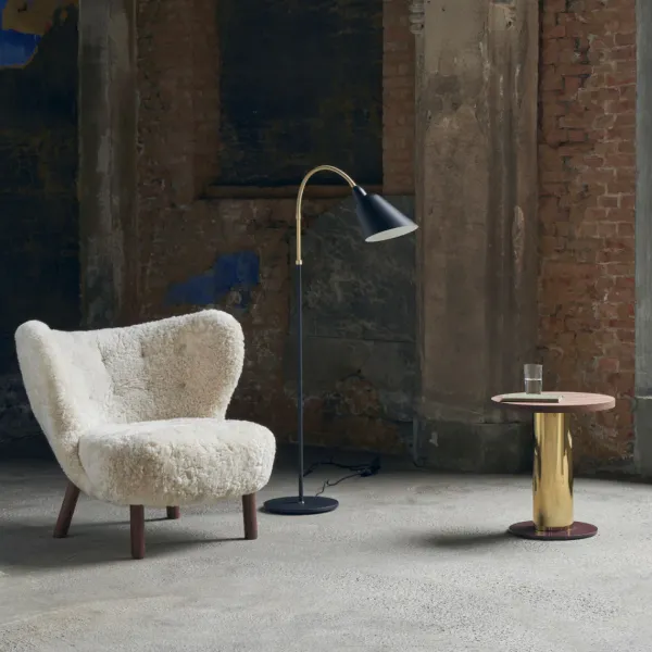 Lampadaires^And Tradition Lampadaire Bellevue - 176 Cm - Noir & Laiton