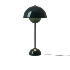 Lampes De Table^And Tradition Lampe A Poser Flowerpot Vp3 By Verner Panton - Vert