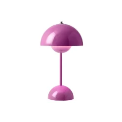 Lampes De Table^And Tradition Lampe A Poser Flowerpot Vp9 Sans Fil - Rose Tangy