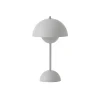 Lampes De Table^And Tradition Lampe A Poser Flowerpot Vp9 Sans Fil Gris Clair Mat