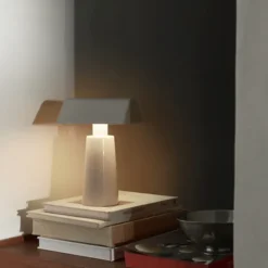 Lampes De Table^And Tradition Lampe De Table Caret Mf1 H 22Cm - Gris Soie