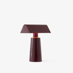Lampes De Table^And Tradition Lampe De Table Caret Mf1 H 22Cm - Bordeaux Fonce