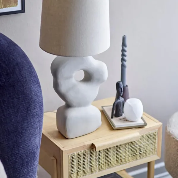 Lampes De Table^Bloomingville Lampe De Table Cathy En Gres Blanc - L36Xh53Xl25,5Cm