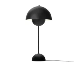 Lampes De Table^And Tradition Lampe Flowerpot Noir Mat Vp3 By Verner Panton