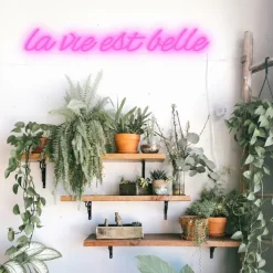 Appliques Murales^Sélectionné par Fleux Lampe Murale Neon Led La Vie Est Belle - Rose