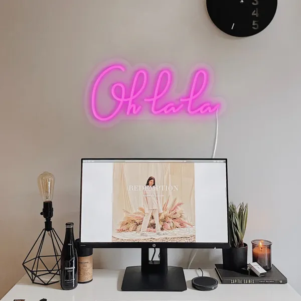 Appliques Murales^Sélectionné par Fleux Lampe Murale Neon Led Ohlala - Rose