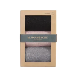 Chaussettes^M Moustache Lot De 3 Paires De Chaussettes A Paillettes 35/44 - Rose / Argent / Noir