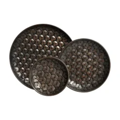 Plats & Plateaux^Ethnicraft Lot De 3 Plats Tampa En Acajou O 30 Cm - Brun Fonce
