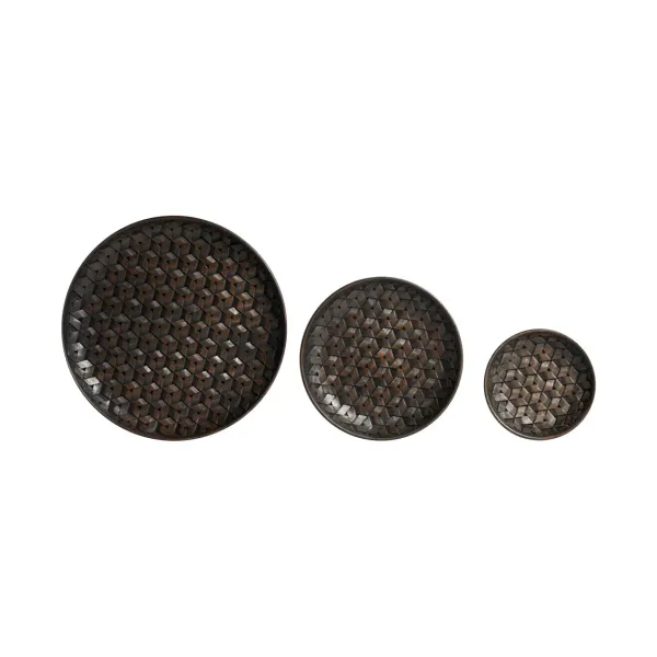 Plats & Plateaux^Ethnicraft Lot De 3 Plats Tampa En Acajou O 30 Cm - Brun Fonce