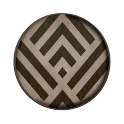 Plats & Plateaux^Ethnicraft Mini Plateau Graphite En Bois - Chevron - O 30 Cm