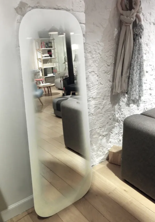 Miroirs^ENOstudio Miroir Fading Rectangulaire - H 150 X 56 Cm - Blanc