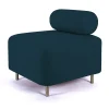 Fauteuils & Repose-Pieds^ENOstudio Ottoman Bovari Tissu Bleu Paon Nobilia 77