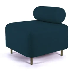 Fauteuils & Repose-Pieds^ENOstudio Ottoman Bovari Tissu Bleu Paon Nobilia 77