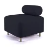 Fauteuils & Repose-Pieds^ENOstudio Ottoman Bovari Velours Bleu Nuit Riviera 79