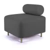 Fauteuils & Repose-Pieds^ENOstudio Ottoman Bovari Velours Gris Riviera 95