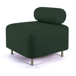 Fauteuils & Repose-Pieds^ENOstudio Ottoman Bovari Velours Vert Canard Riviera 38