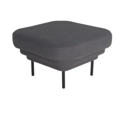 Fauteuils & Repose-Pieds^ENOstudio Ottoman Cornice Tissu - Gris & Metal Noir