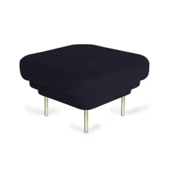 Fauteuils & Repose-Pieds^ENOstudio Ottoman Cornice Velours - Bleu Nuit & Laiton
