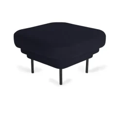 Fauteuils & Repose-Pieds^ENOstudio Ottoman Cornice Velours - Bleu Nuit & Metal Noir