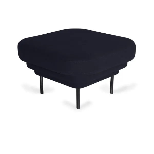 Fauteuils & Repose-Pieds^ENOstudio Ottoman Cornice Velours - Bleu Nuit & Metal Noir