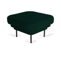 Fauteuils & Repose-Pieds^ENOstudio Ottoman Cornice Velours Vert Canard & Metal Noir