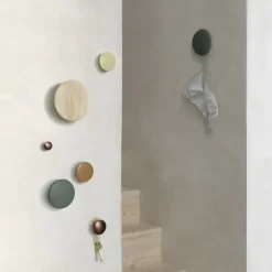 Porte-manteaux & Patères^Muuto Patere The Dots M - Dusty Green